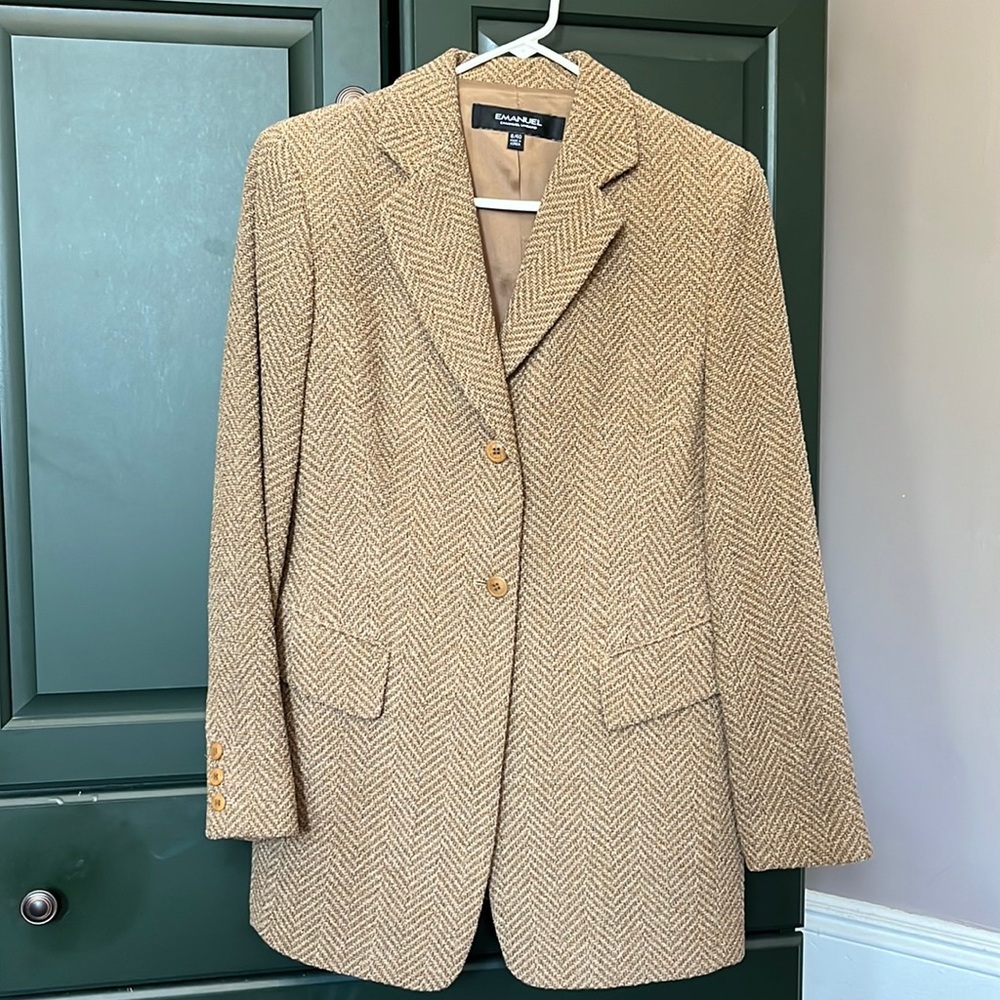 Brand new Emanuel Ungaro plaid riding jacket